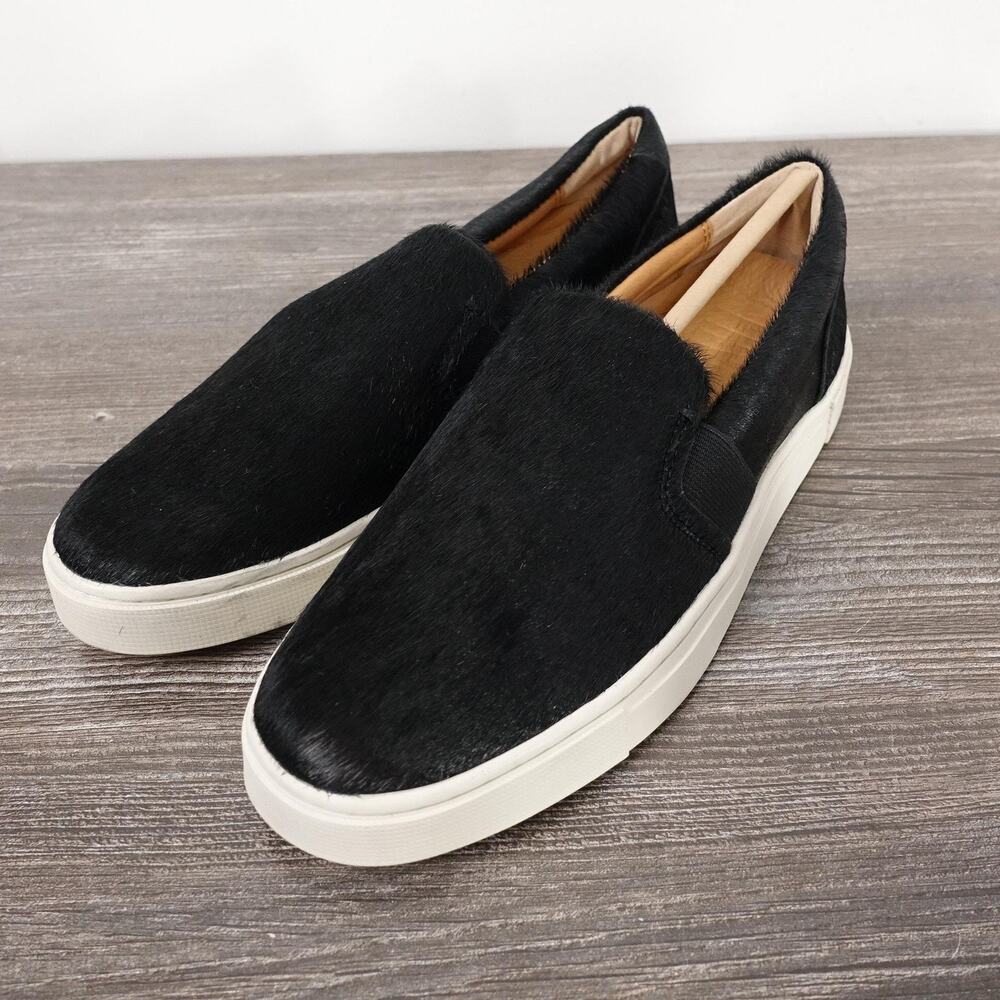 Frye Shoes Womens Size 6 Black Ivy Slip On‎ Sneaker Pony Hair Casual Low Top